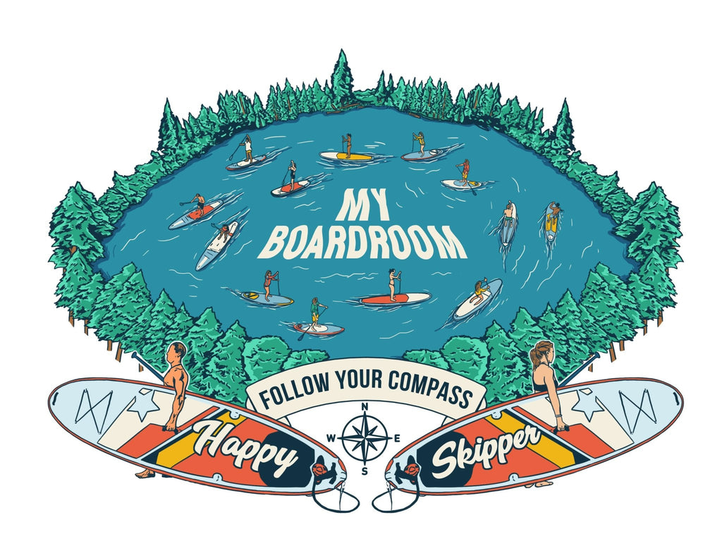 My Boardroom - Paddleboard Design - Short-Sleeve Unisex T-Shirt - The Happy Skipper