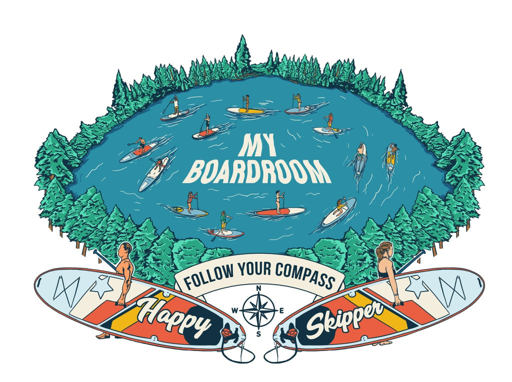 My Boardroom Paddleboard Design Women's Racerback Tank - The Happy Skipper