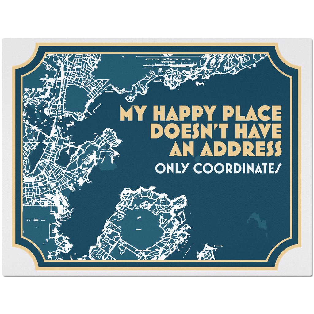 My Happy Place Doesn't Have An Address, Only Coordinates™ Placemats - The Happy Skipper