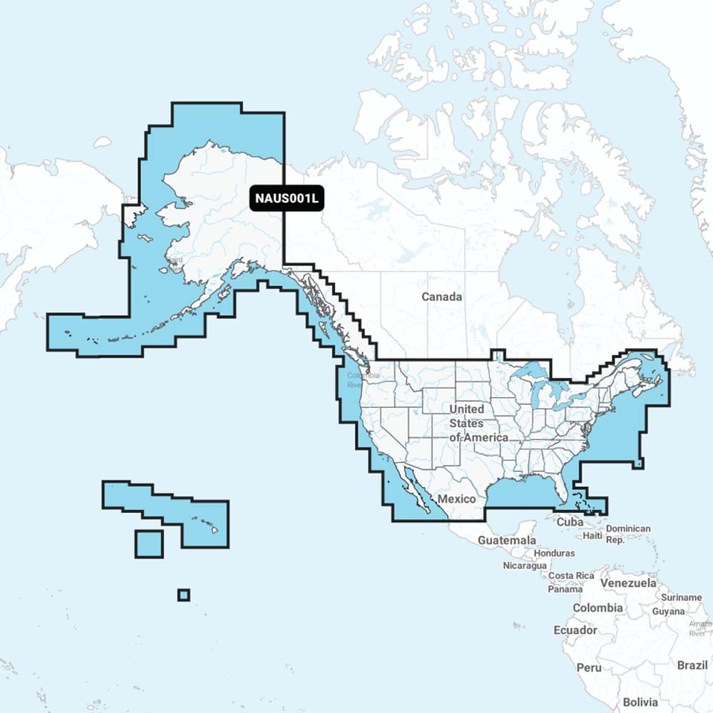 Navionics NAUS001L - U.S. Coastal Canada - Navionics+ [010-C1366-30] - The Happy Skipper