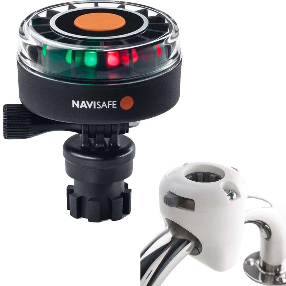 Navisafe Navilight 2NM Tricolor w/Navimount Base Rail Mount - White [340KIT3] - The Happy Skipper