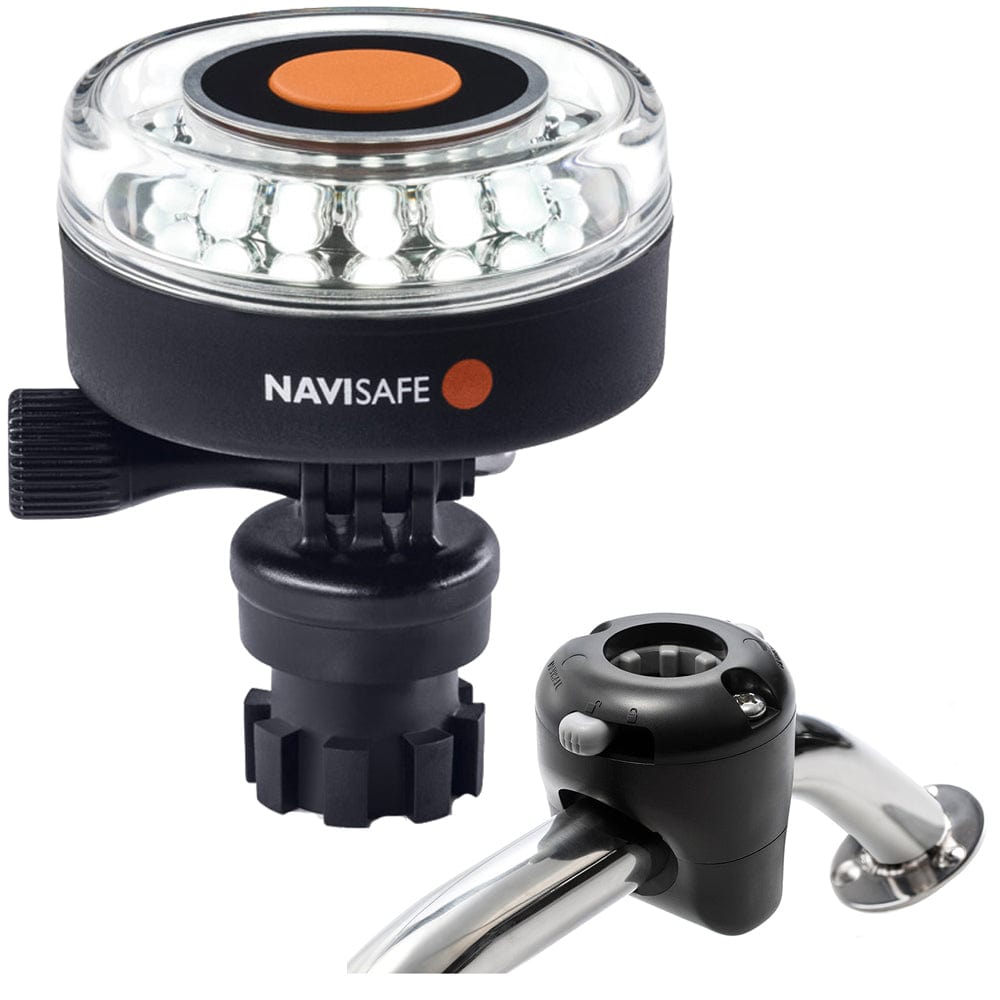 Navisafe Navilight 360 2NM White w/Navimount Base Rail Mount - Black [040KIT] - The Happy Skipper