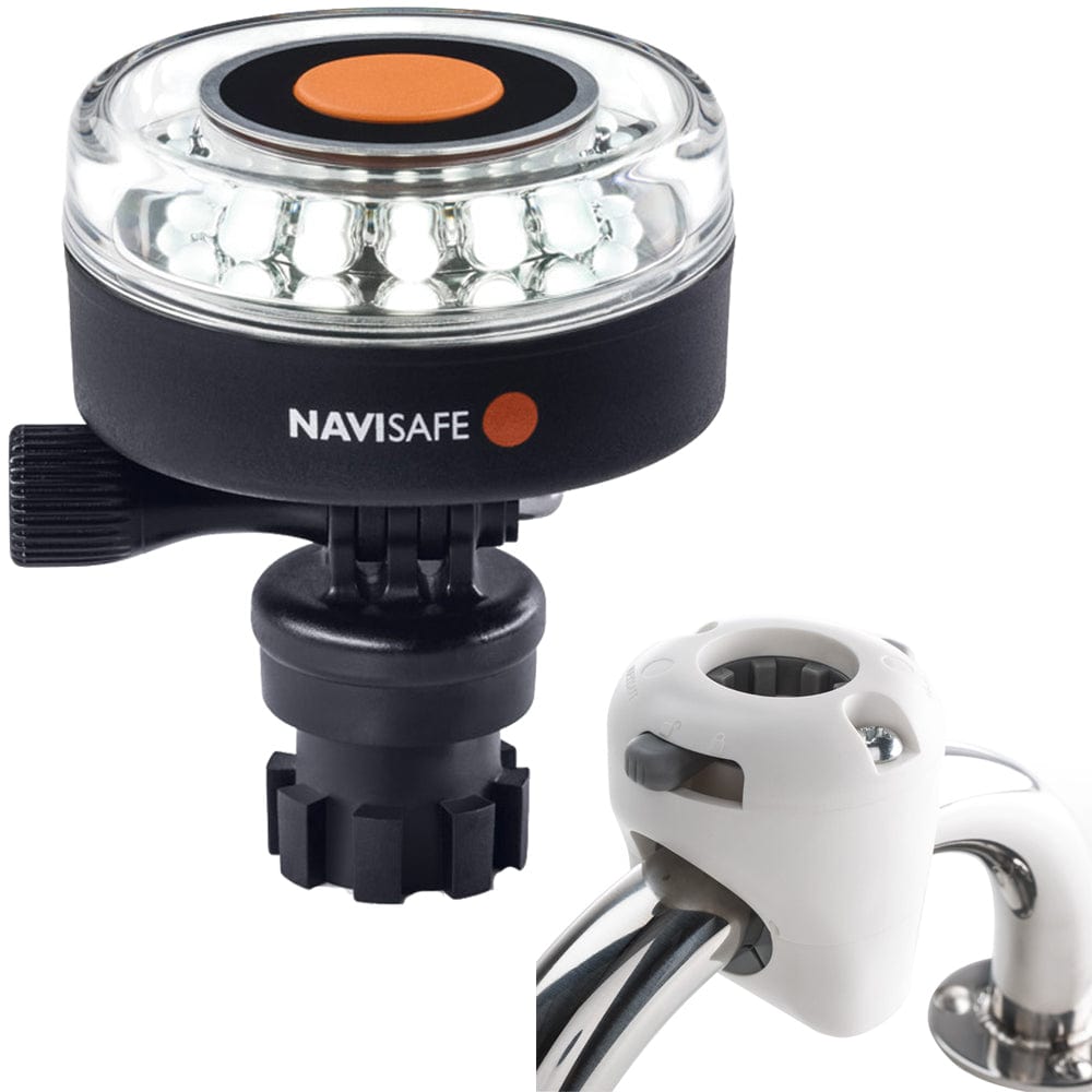 Navisafe Navilight 360 2NM White w/Navimount Base Rail Mount - White [040KIT3] - The Happy Skipper