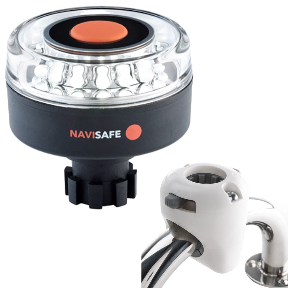 Navisafe Navilight 360 2NM w/Navibolt Base Rail Mount - White [042KIT3] - The Happy Skipper