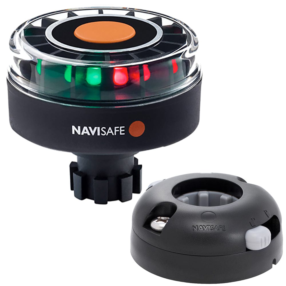 Navisafe Navilight Tricolor 2NM w/Navibolt Base Horizontal Mount - Black [342KIT7] - The Happy Skipper