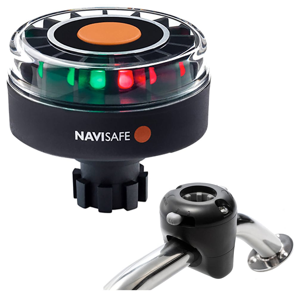 Navisafe Navilight Tricolor 2NM w/Navibolt Base Rail Mount - Black [342KIT] - The Happy Skipper