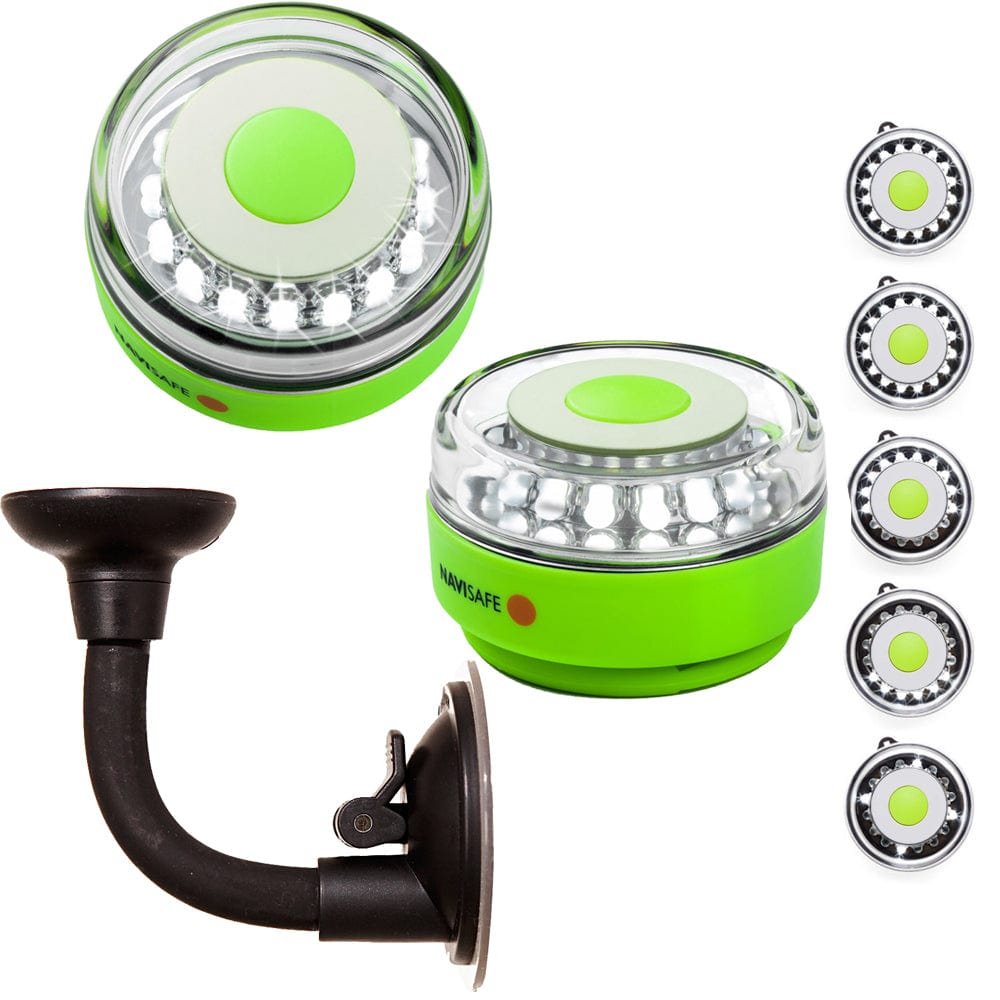 Navisafe Portable Navilight 360 2NM Rescue - Glow In The Dark - Green w/Bendable Suction Cup Mount [010KIT2] - The Happy Skipper