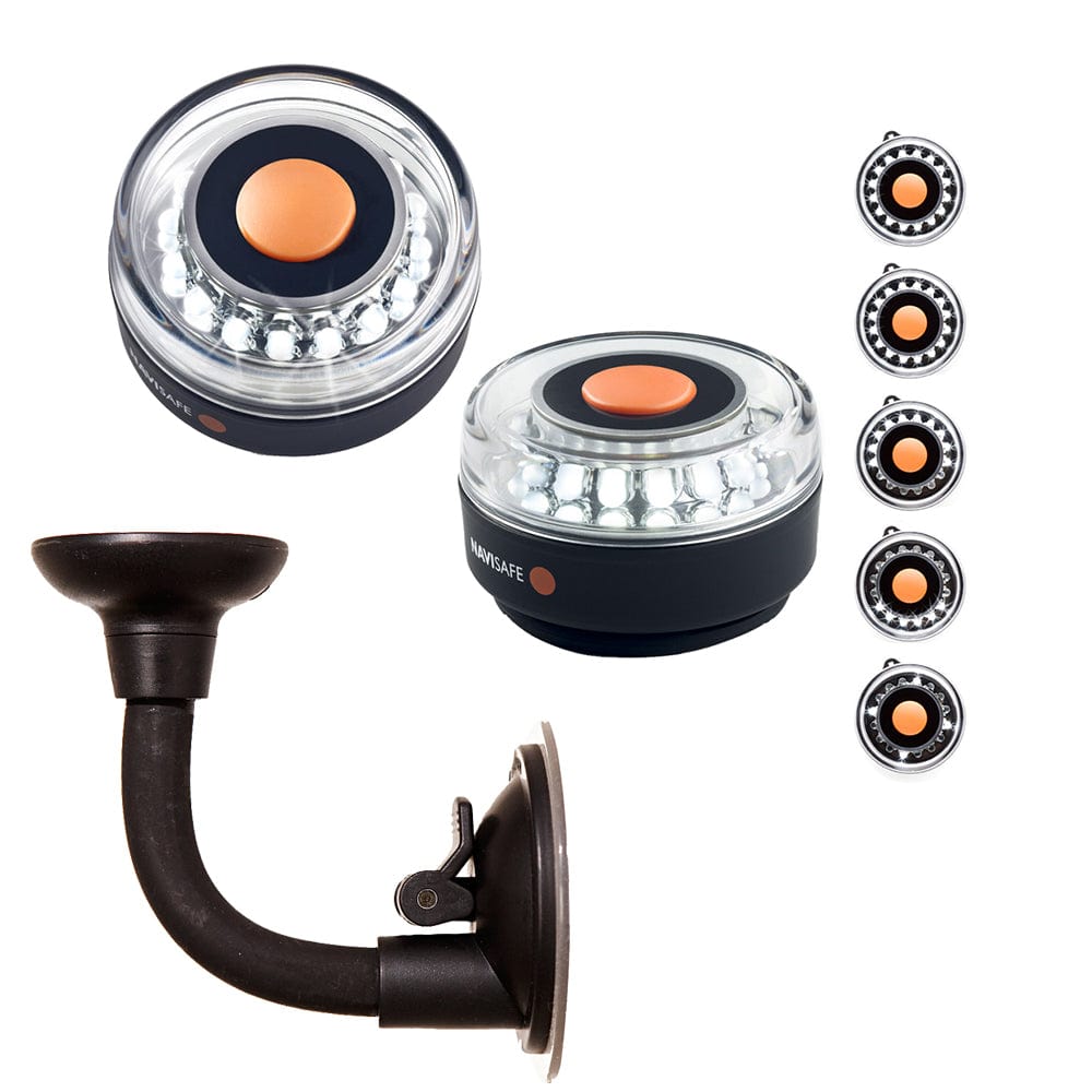 Navisafe Portable Navilight 360 2NM - White w/Bendable Suction Cup Mount [001KIT2] - The Happy Skipper