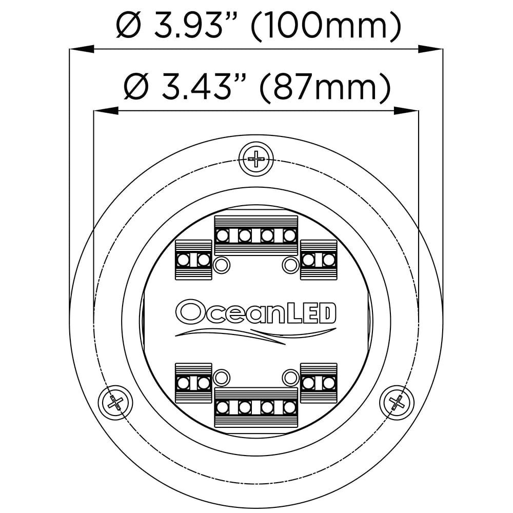 OceanLED Sport S3166S Underwater LED Light - Ultra White [012102W] - The Happy Skipper