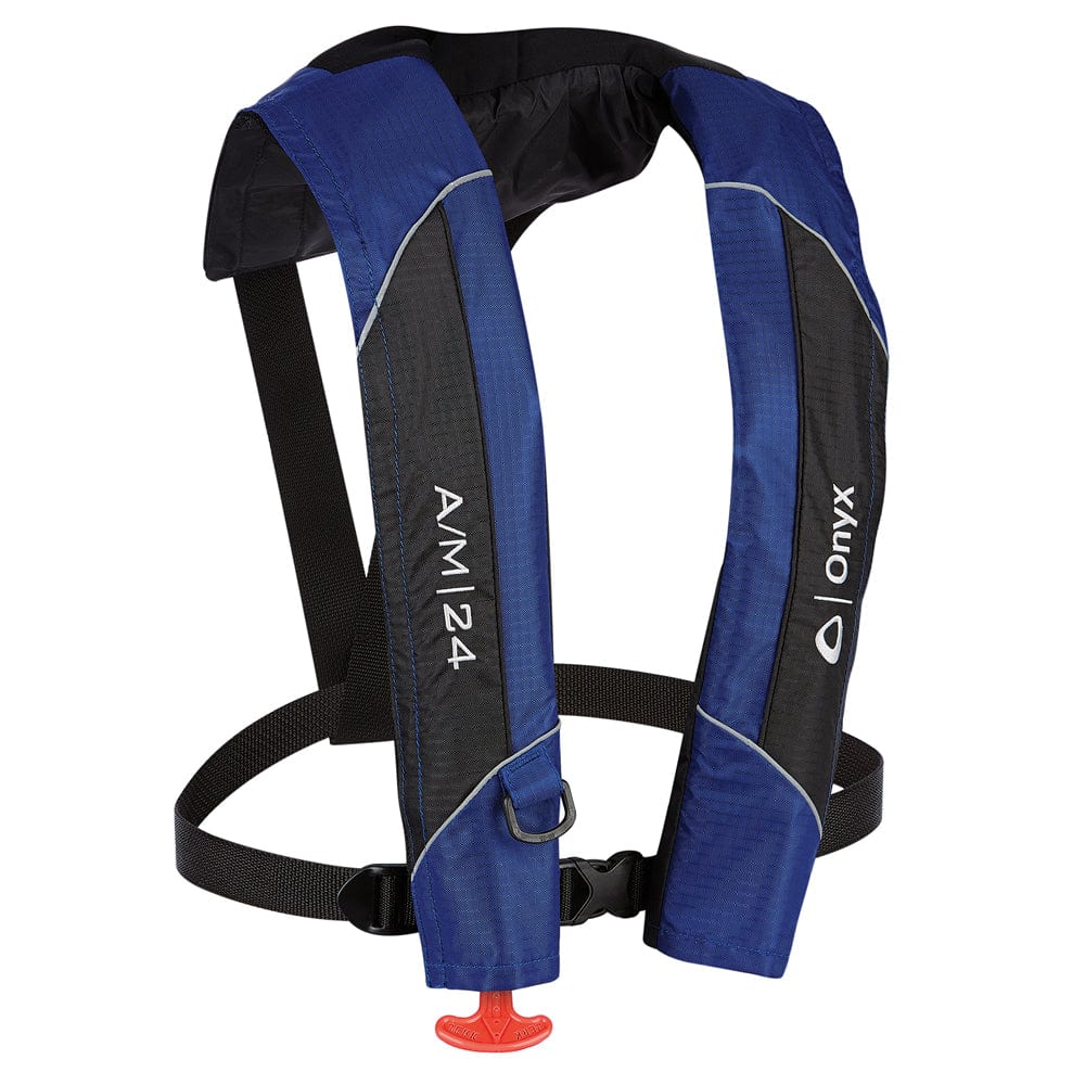 Onyx A/M-24 Automatic/Manual Inflatable PFD Life Jacket - Blue [132000-500-004-15] - The Happy Skipper