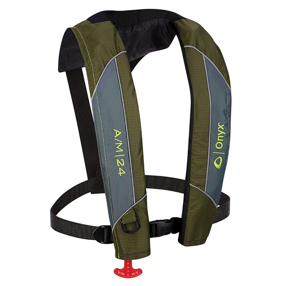 Onyx A/M-24 Automatic/Manual Inflatable PFD Life Jacket - Green [132000-400-004-18] - The Happy Skipper
