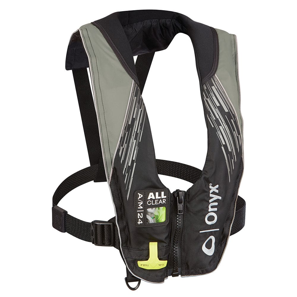 Onyx A/M-24 Series All Clear Automatic/Manual Inflatable Life Jacket - Grey - Adult [132200-701-004-21] - The Happy Skipper