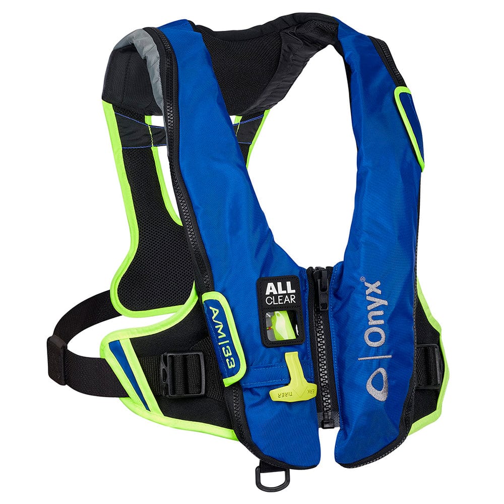 Onyx Impulse A/M-33 All Clear Auto/Manual Inflatable Life Jacket - Blue [132800-500-004-21] - The Happy Skipper