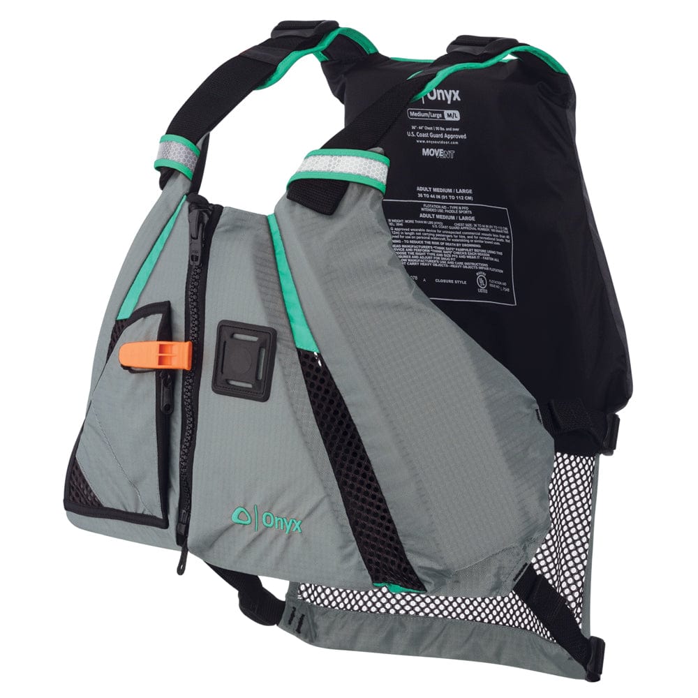 Onyx MoveVent Dynamic Paddle Sports Life Vest - M/L - Aqua [122200-505-040-15] - The Happy Skipper