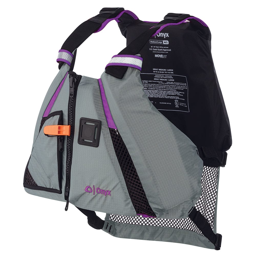 Onyx MoveVent Dynamic Paddle Sports Vest - Purple/Grey - M/L [122200-600-040-18] - The Happy Skipper