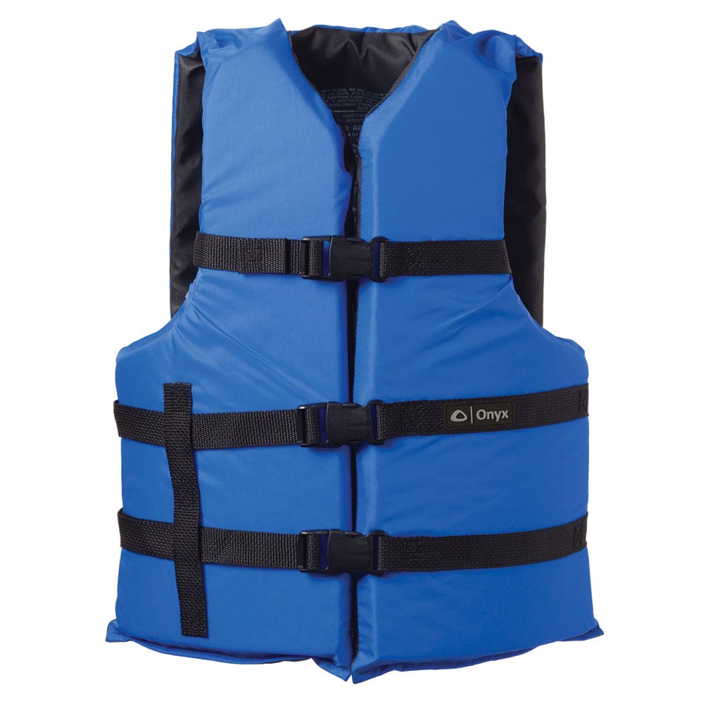 Onyx Nylon General Purpose Life Jacket - Adult Oversize - Blue [103000-500-005-12] - The Happy Skipper