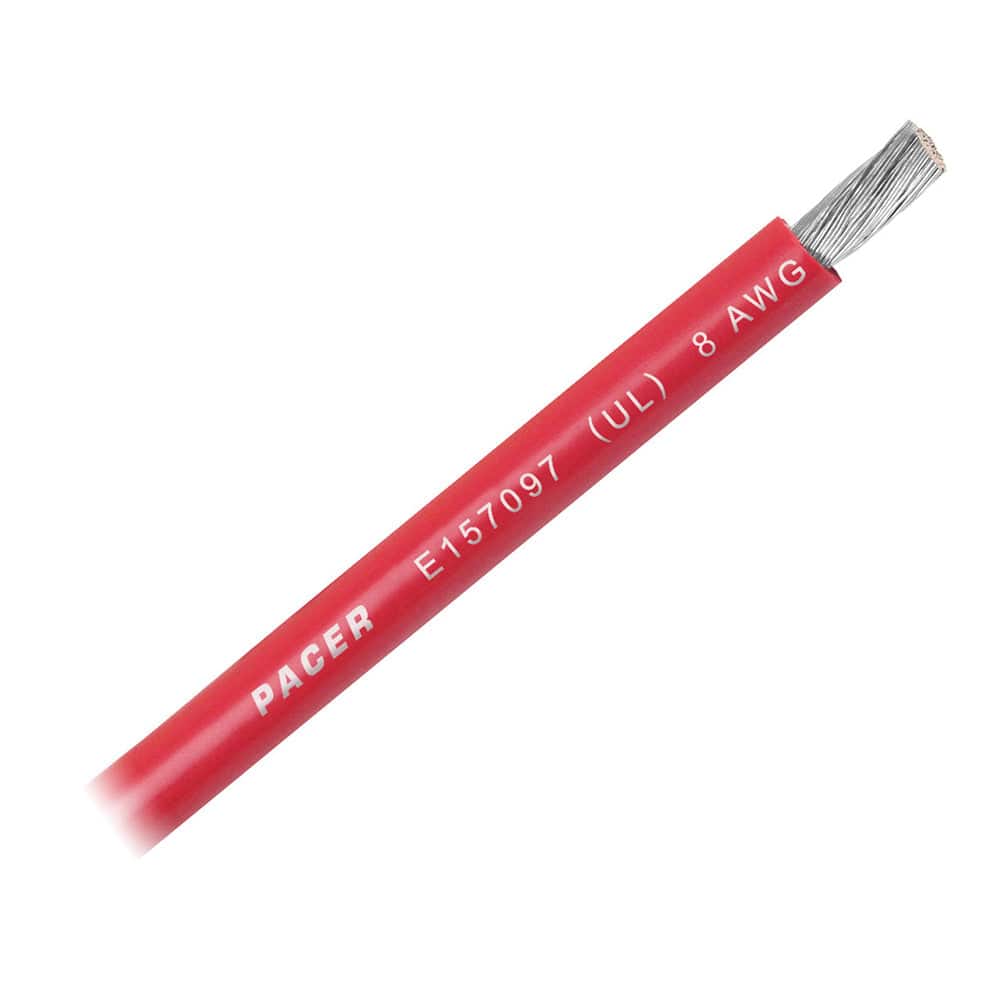Pacer Red 8 AWG Battery Cable - Sold By The Foot [WUL8RD-FT] - The Happy Skipper