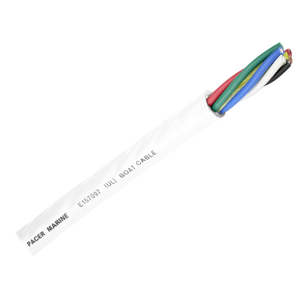 Pacer Round 6 Conductor Cable - By The Foot - 16/6 AWG - Black, Brown, Red, Green, Blue White [WR16/6-FT] - The Happy Skipper
