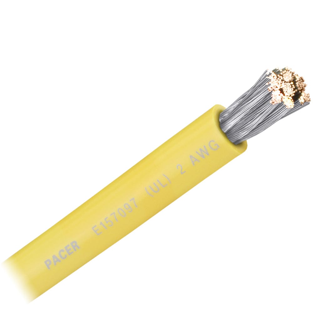 Pacer Yellow 2 AWG Battery Cable - Sold By The Foot [WUL2YL-FT] - The Happy Skipper