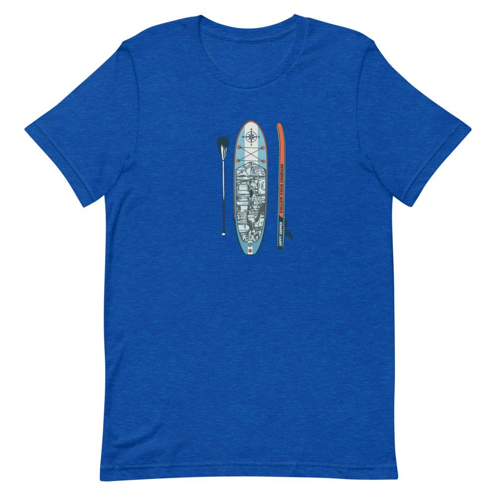 Paddleboard "Powered" Short-Sleeve Unisex T-Shirt - The Happy Skipper