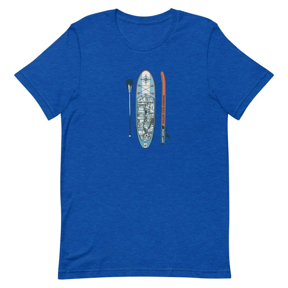 Paddleboard "Powered" Short-Sleeve Unisex T-Shirt - The Happy Skipper
