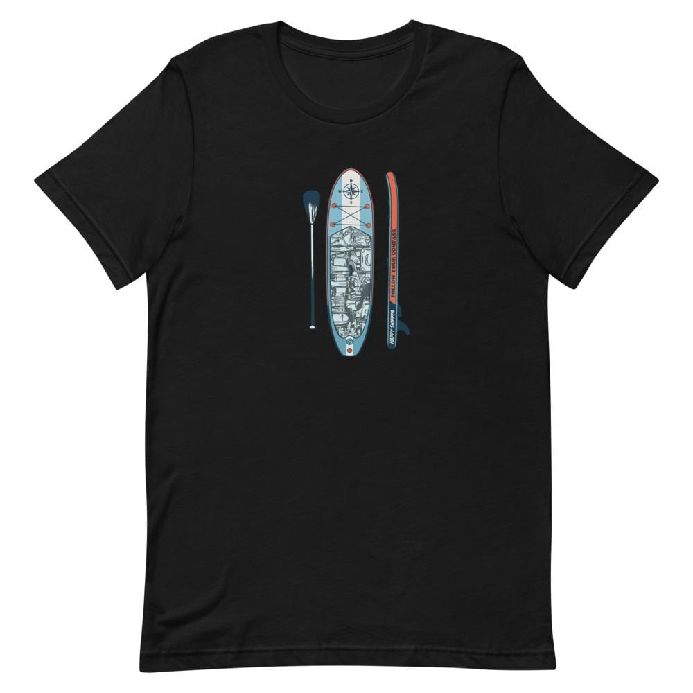 Paddleboard "Powered" Short-Sleeve Unisex T-Shirt - The Happy Skipper