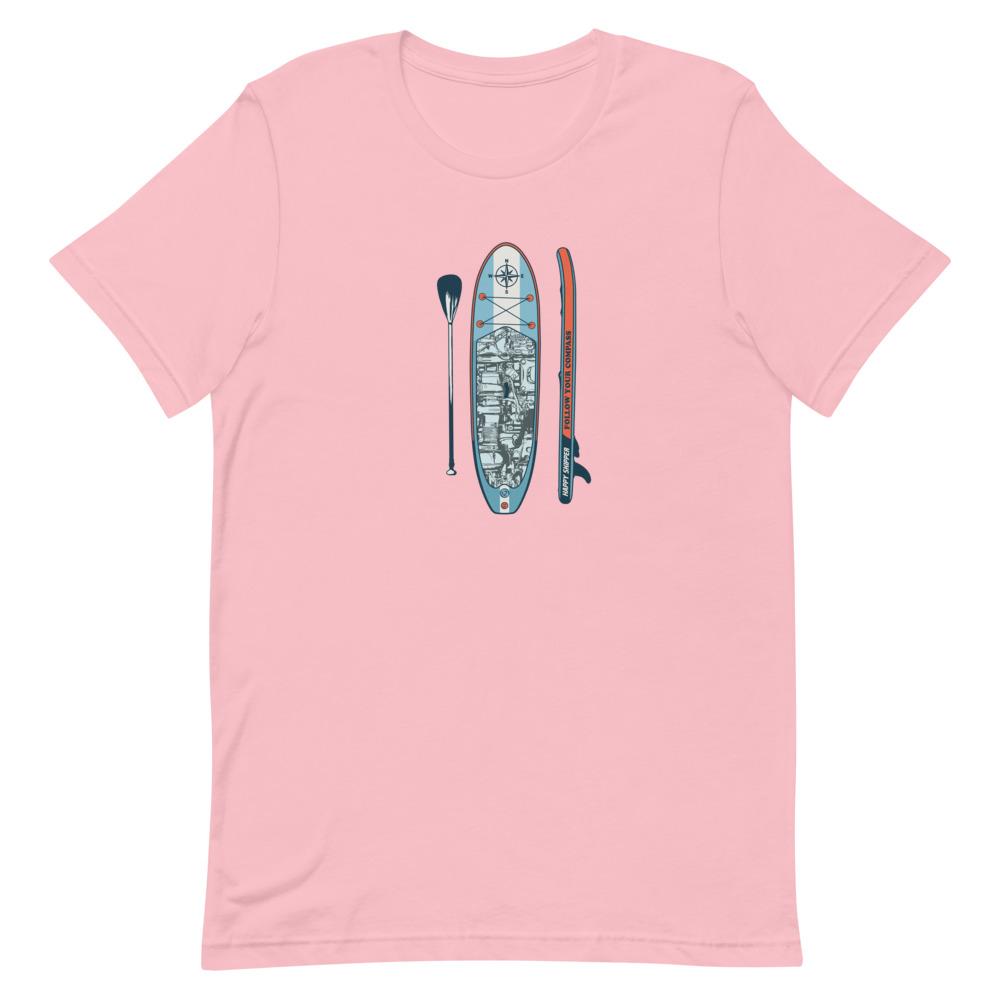 Paddleboard "Powered" Short-Sleeve Unisex T-Shirt - The Happy Skipper