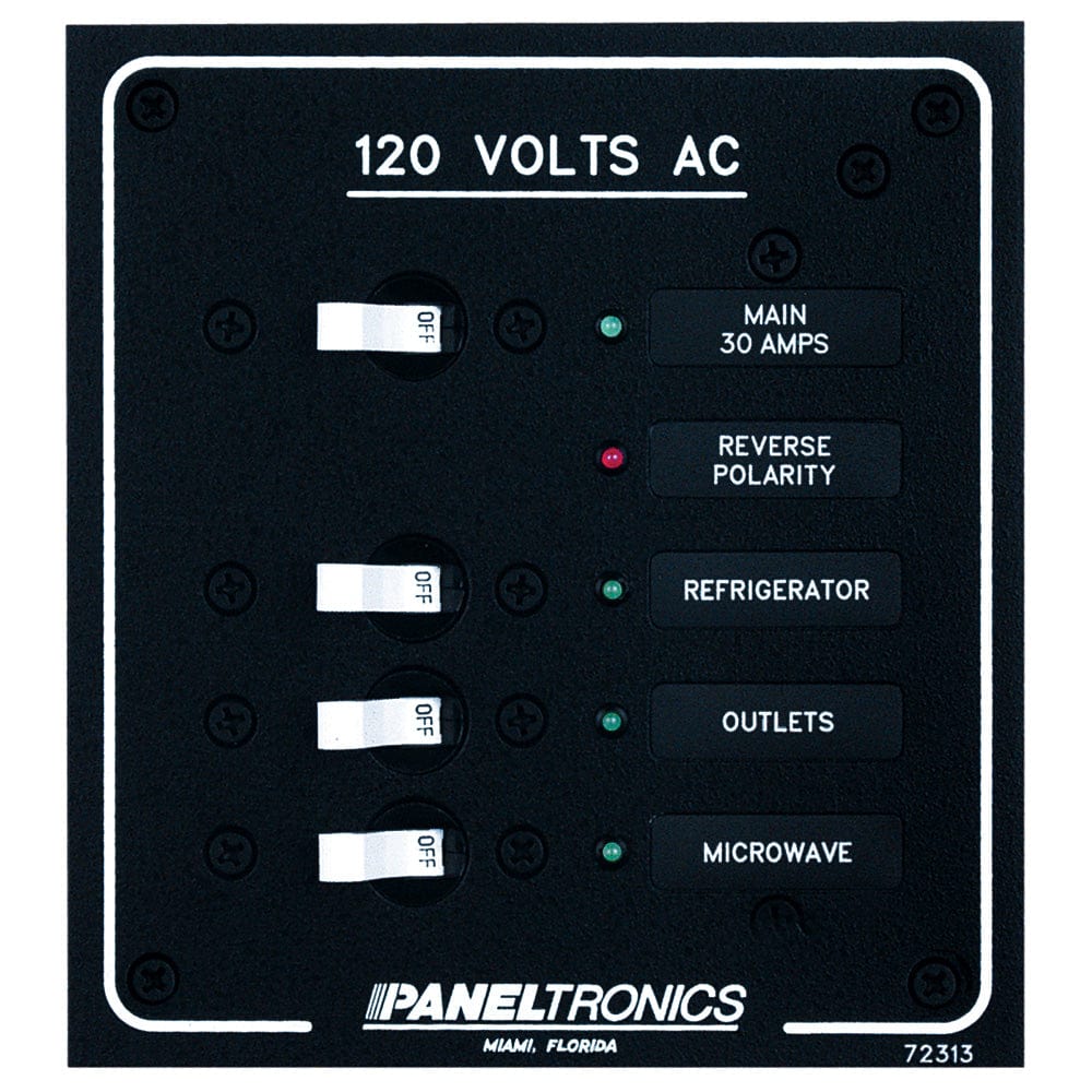 Paneltronics Standard AC 3 Position Breaker Panel & Main w/LEDs [9972313B] - The Happy Skipper