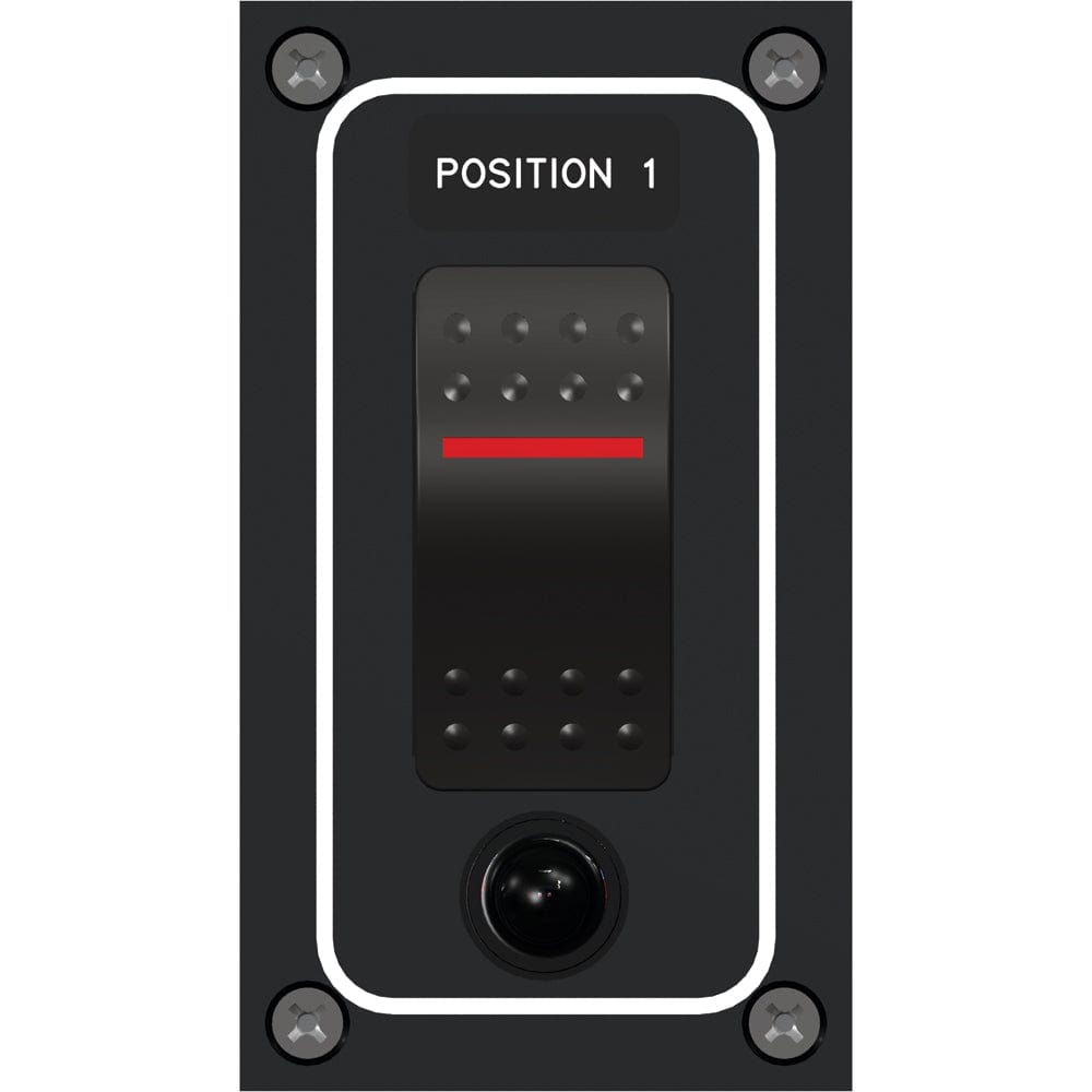 Paneltronics Waterproof Panel - DC 1-Position Illuminated Rocker Switch & Circuit Breaker [9960021B] - The Happy Skipper