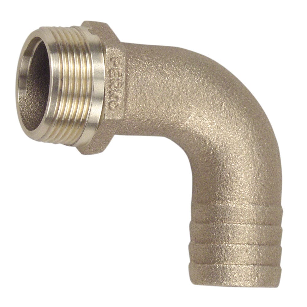 Perko 1-1/2" Pipe to Hose Adapter 90 Degree Bronze MADE IN THE USA [0063DP8PLB] - The Happy Skipper