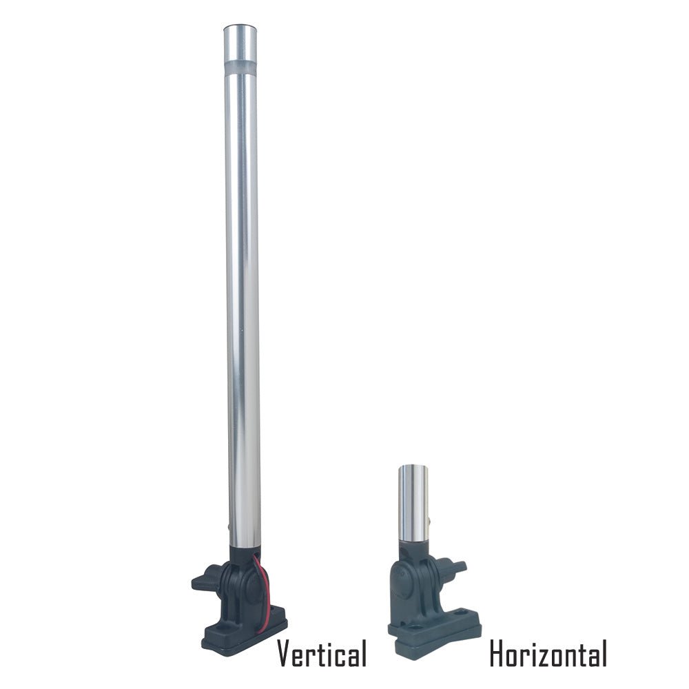 Perko 24" Folding Mount Pole Light - White All Round Light [1670DP2ALU] - The Happy Skipper