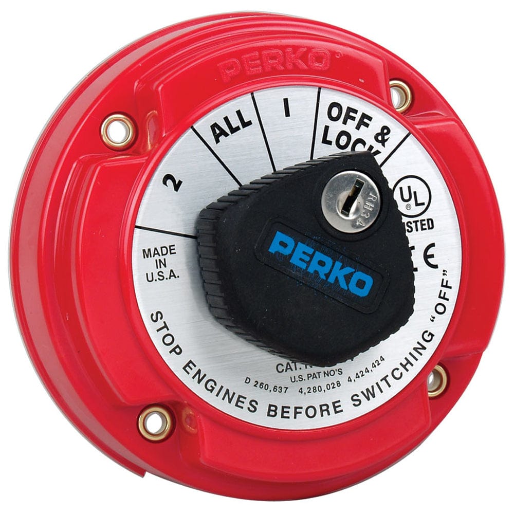 Perko 8504DP Medium Duty Battery Selector Switch w/Alternator Field Disconnect & Key Lock [8504DP] - The Happy Skipper