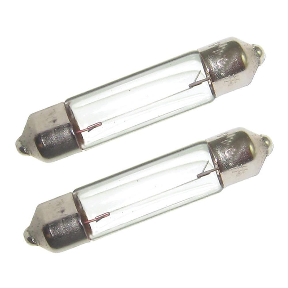 Perko Double Ended Festoon Bulbs - 12V, 10W, .74A - Pair [0070DP0CLR] - The Happy Skipper