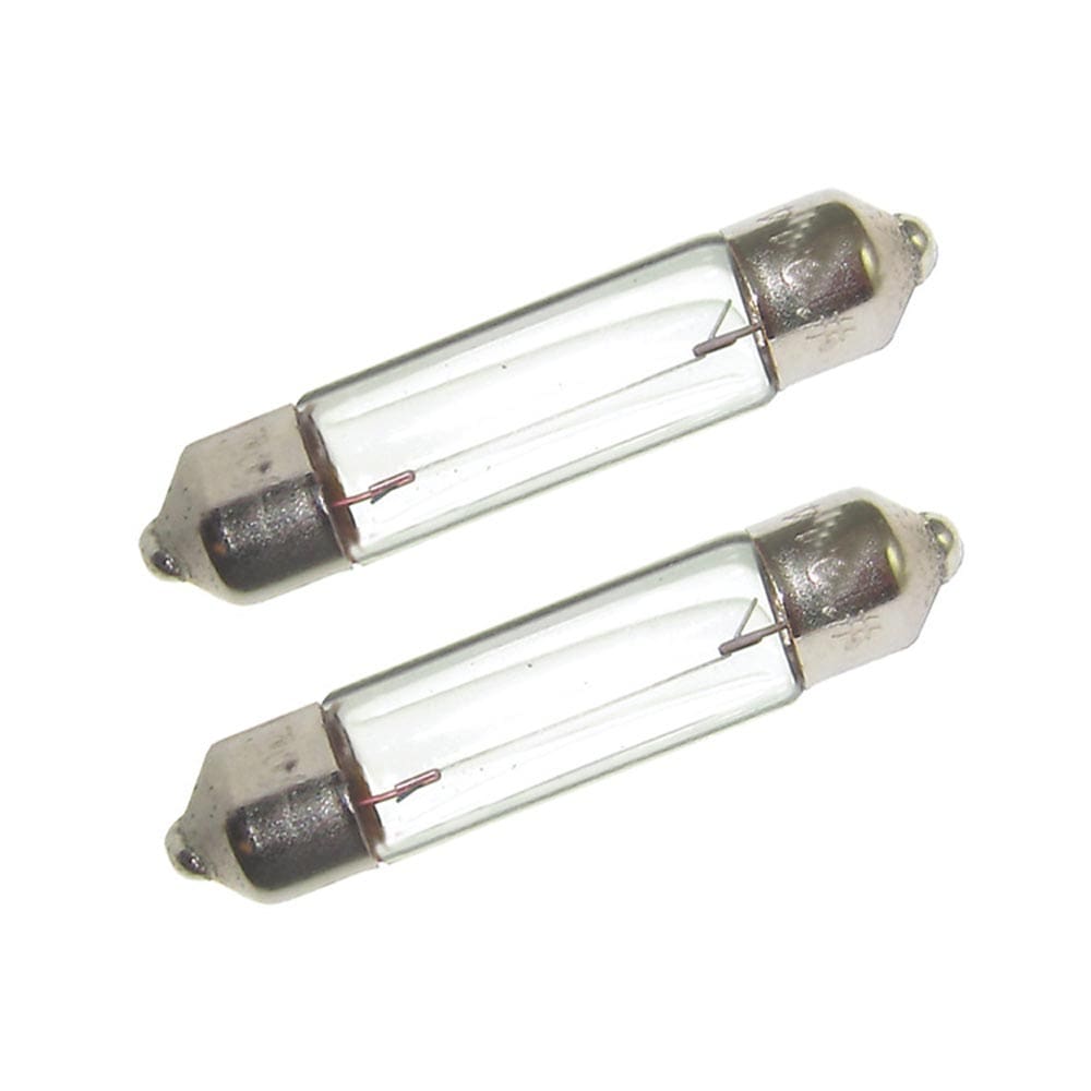 Perko Double Ended Festoon Bulbs - 12V, 10W, .80A - Pair [0071DP0CLR] - The Happy Skipper