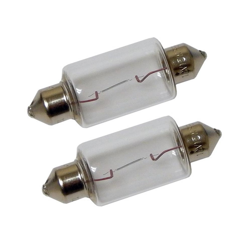 Perko Double Ended Festoon Bulbs - 12V, 15W, .97A - Pair [0070DP1CLR] - The Happy Skipper