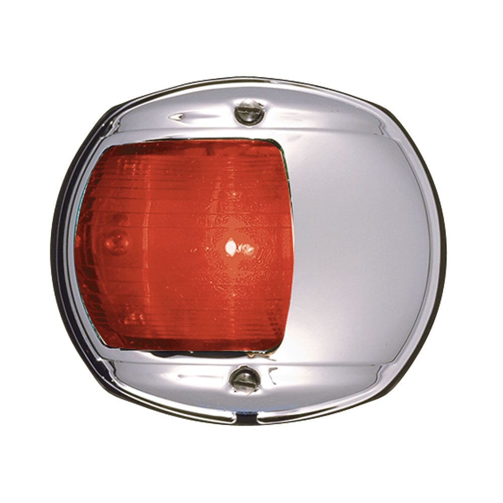 Perko LED Side Light - Red - 12V - Chrome Plated Housing [0170MP0DP3] - The Happy Skipper