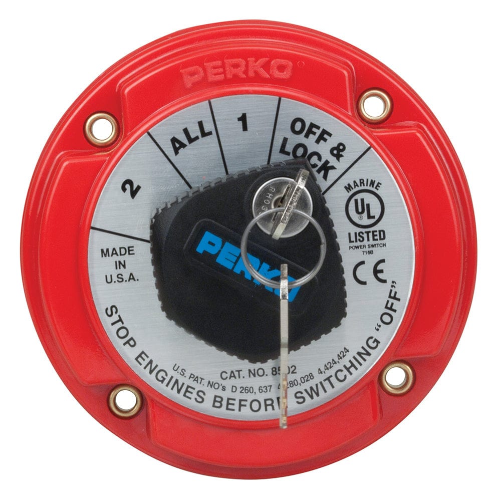 Perko Medium Duty Battery Selector Switch w/Key Lock [8502DP] - The Happy Skipper