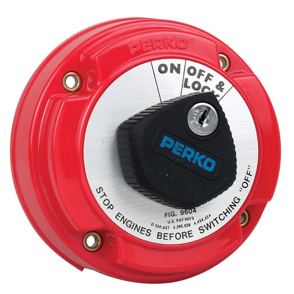Perko Medium Duty Main Battery Disconnect Switch w/Alternator Field Disconnect & Key Lock [9604DP] - The Happy Skipper