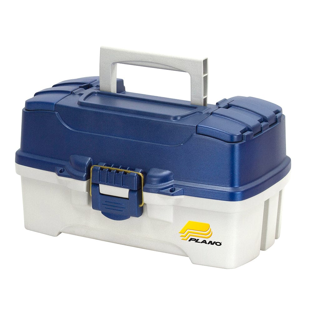 Plano 2-Tray Tackle Box w/Duel Top Access - Blue Metallic/Off White [620206] - The Happy Skipper