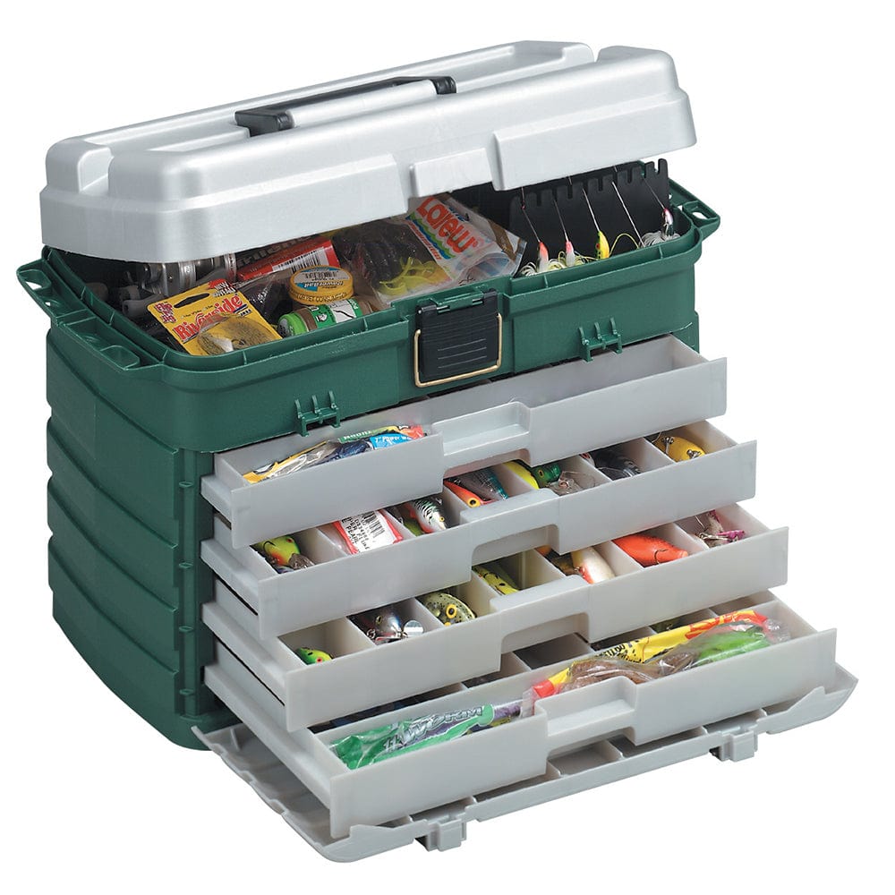 Plano 4-Drawer Tackle Box - Green Metallic/Silver [758005] - The Happy Skipper