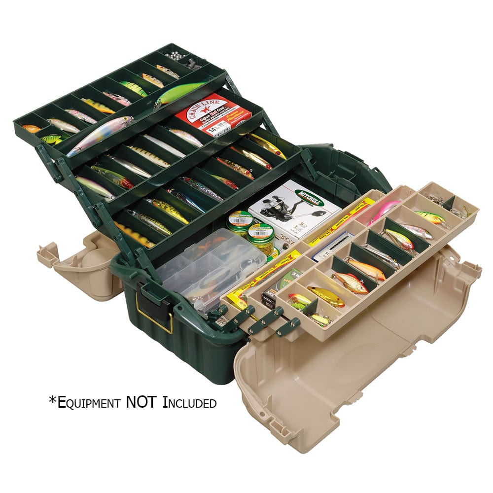 Plano Hip Roof Tackle Box w/6-Trays - Green/Sandstone [861600] - The Happy Skipper