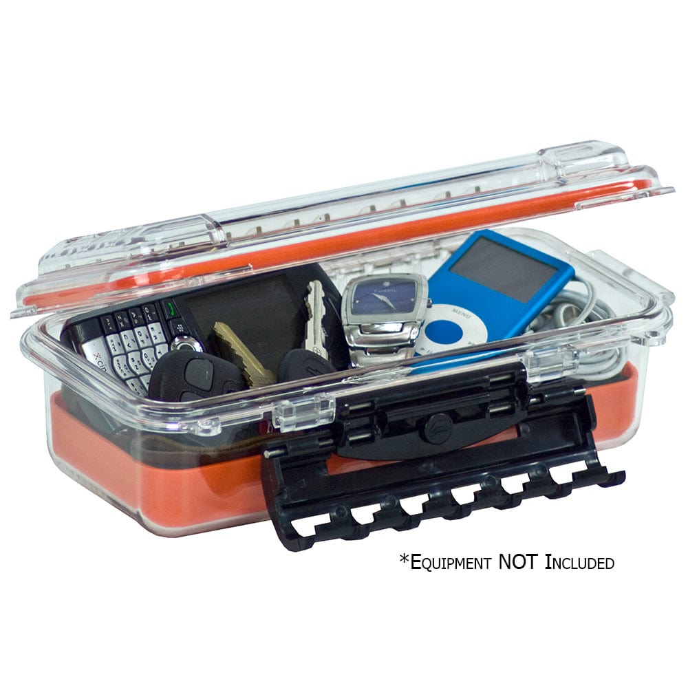 Plano Waterproof Polycarbonate Storage Box - 3500 Size - Orange/Clear [145000] - The Happy Skipper