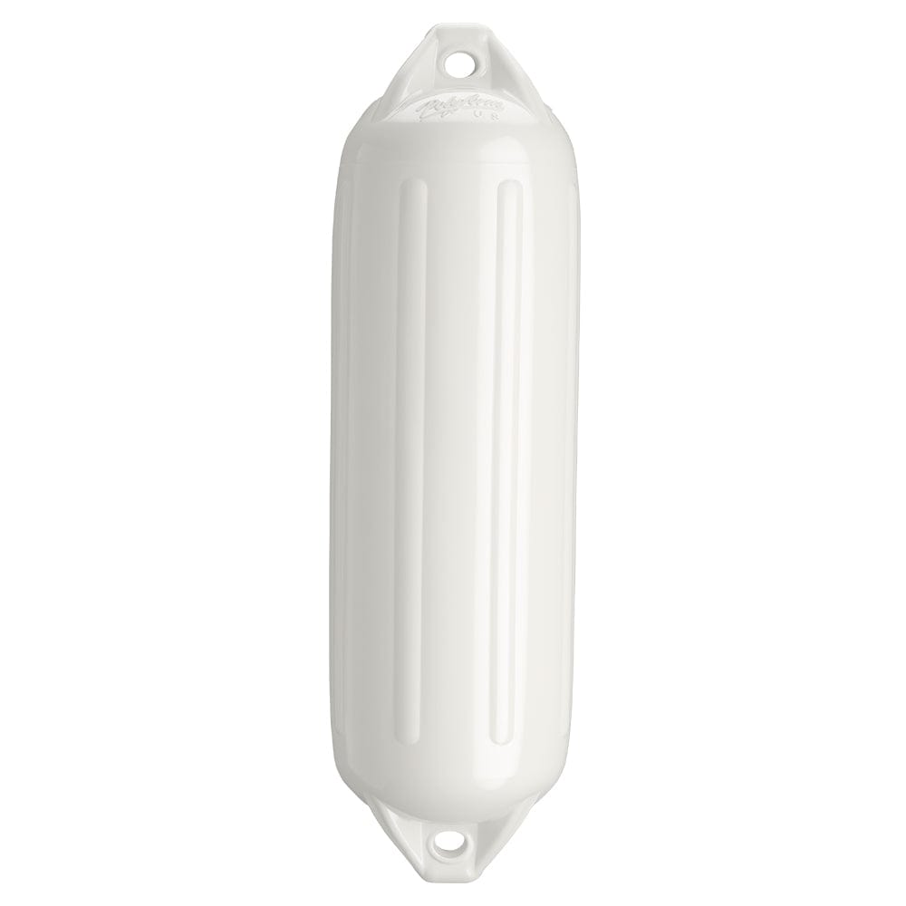 Polyform NF-4 Heavy Duty Twin Eye Fender 6.4" X 21.6" - White [NF-4 WHITE] - The Happy Skipper