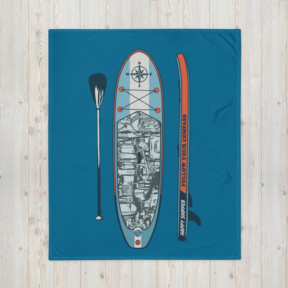Powered Paddleboard Throw Blanket - The Happy Skipper