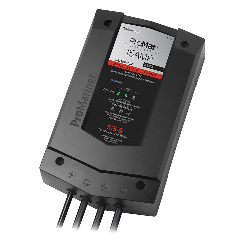 ProMariner ProMar1 DS Digital - 15 Amp - 3 Bank Charger [31515] - The Happy Skipper