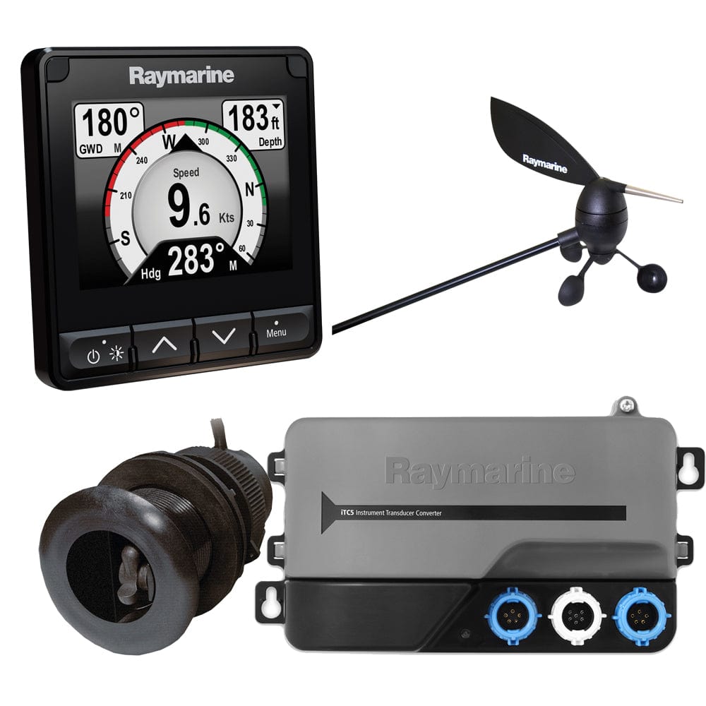 Raymarine i70s System Pack w/Color Instrument Wind, DST Transducers, iTC-5, and STng Backbone [T70216] - The Happy Skipper