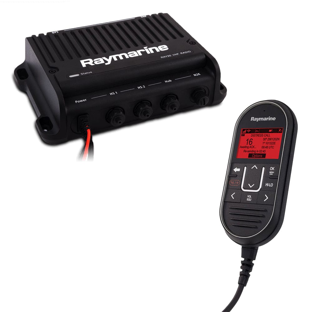 Raymarine Ray90 Modular Dual-Station VHF Black Box Radio System [E70492] - The Happy Skipper