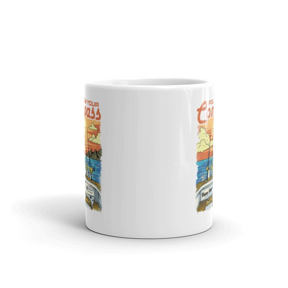Reel Time Design - White Glossy Coffee Mug - The Happy Skipper