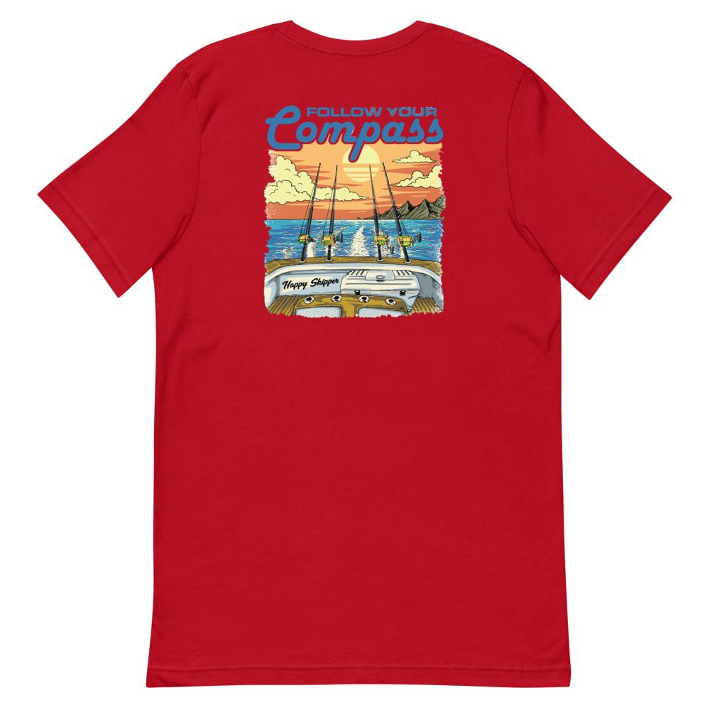 Reel Time Happy Skipper Design - Short-Sleeve Unisex T-Shirt - The Happy Skipper