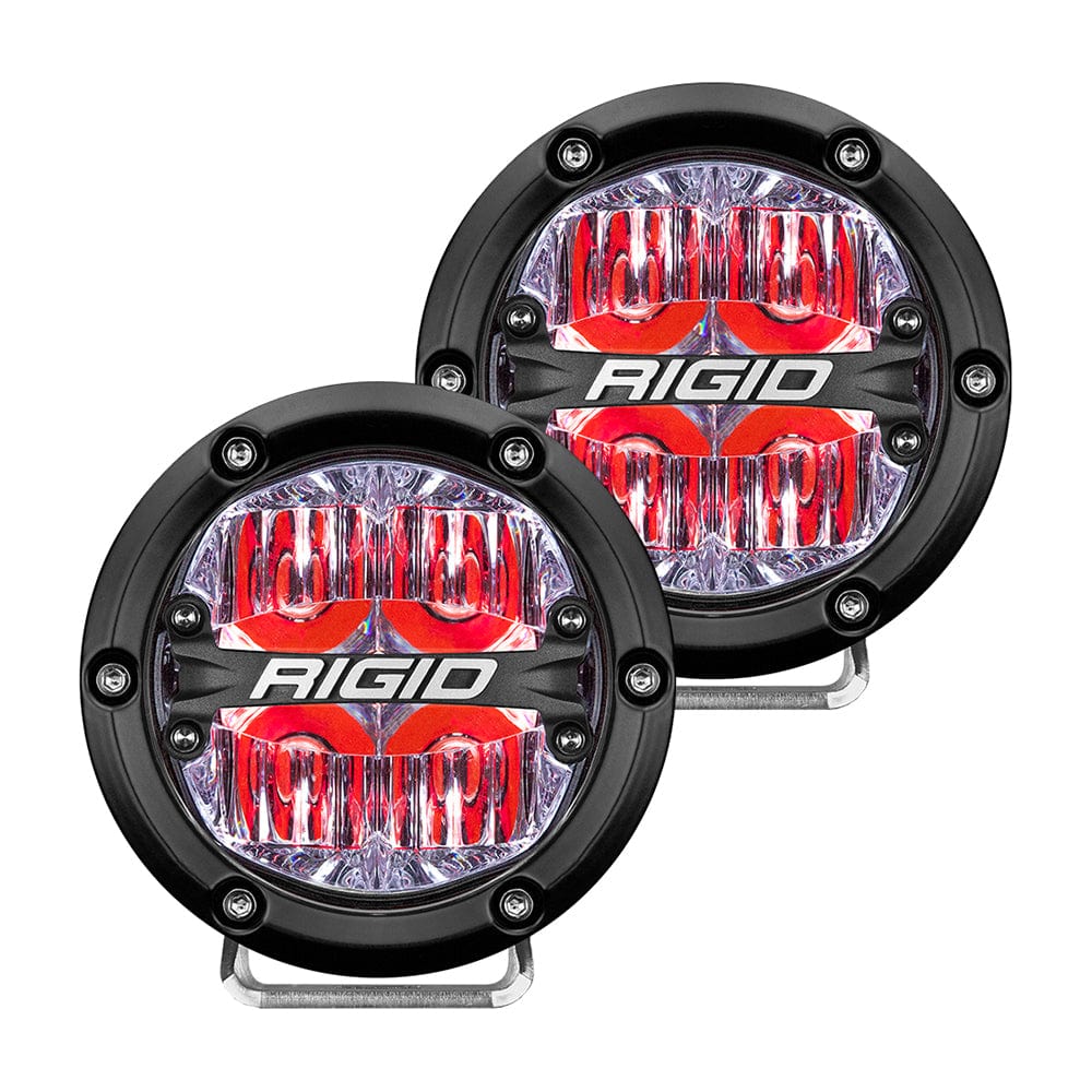 RIGID Industries 360-Series 4" LED Off-Road Fog Light Drive Beam w/Red Backlight - Black Housing [36116] - The Happy Skipper